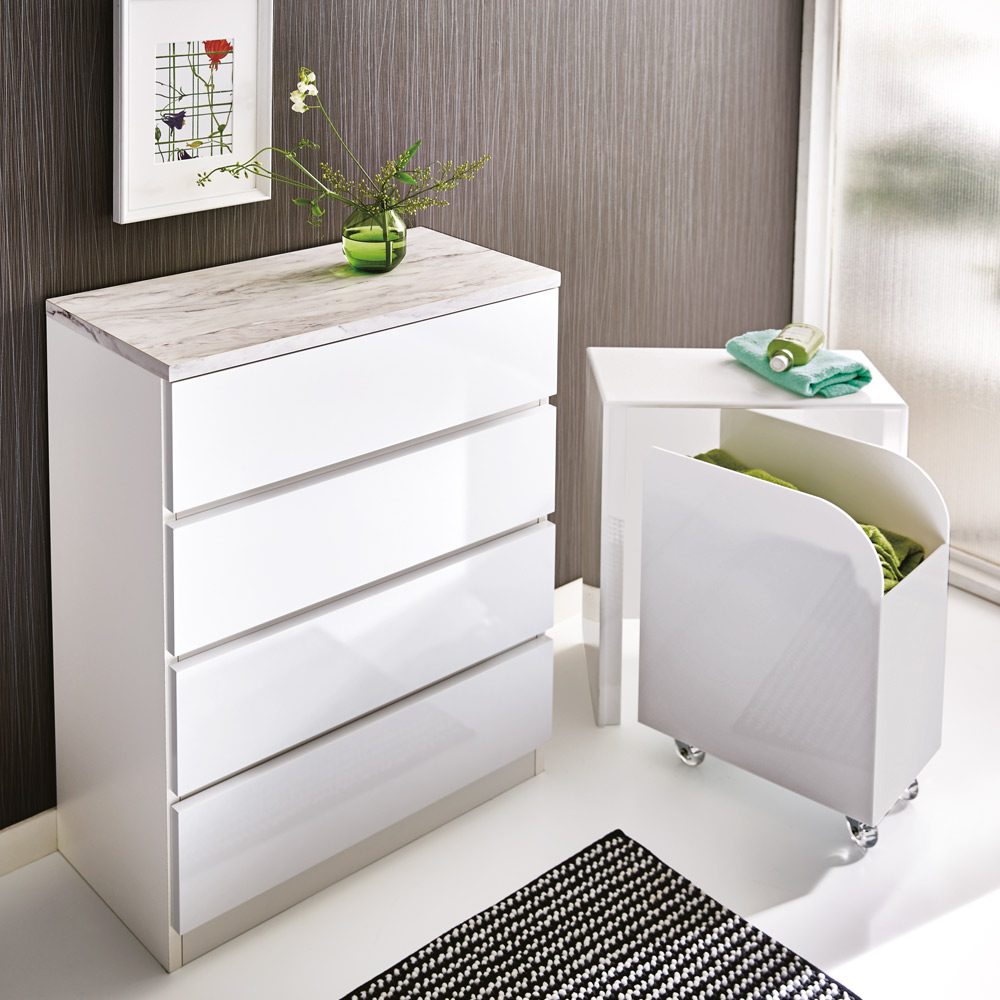 Marblenome/マーブルノーム サニタリーチェスト 幅60奥行45cm 洗面所収納 隙間収納 トイレ 洗面所 ランドリー収納 H82525