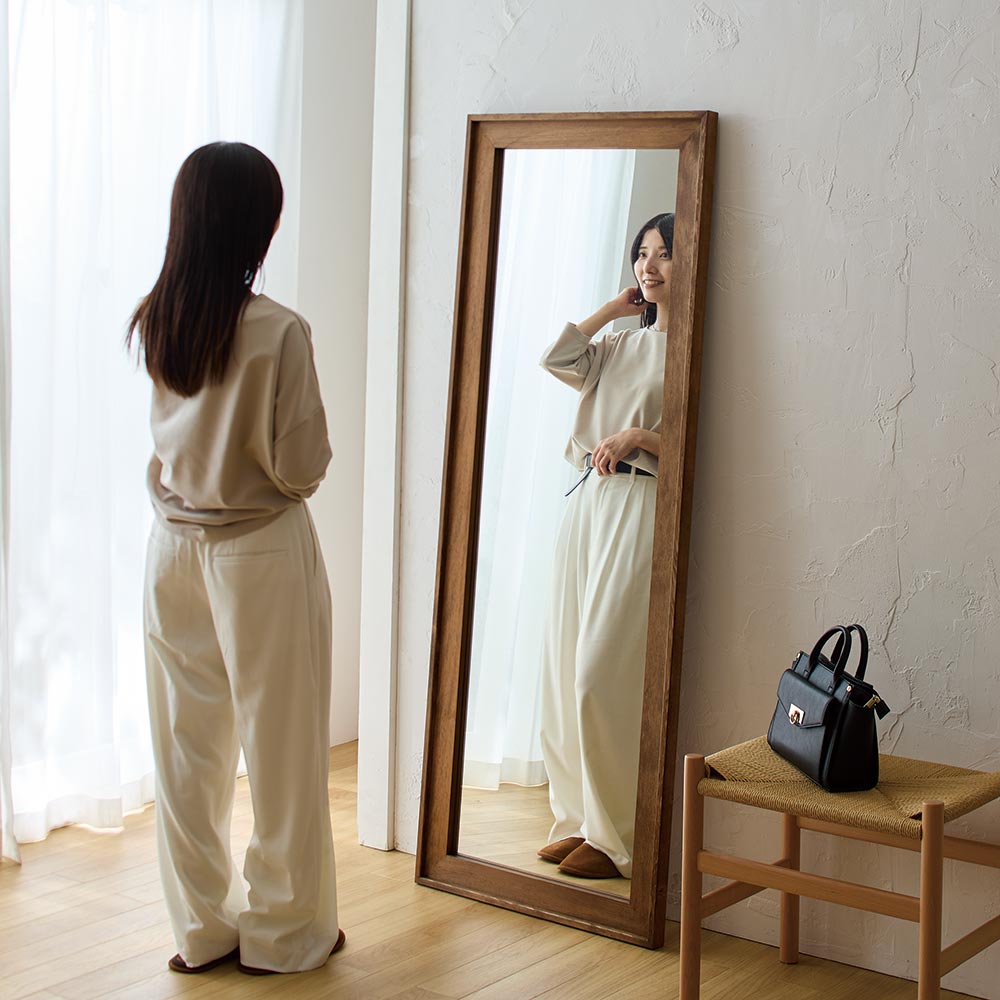 ≪73cm×103cm≫ Pinochio/ピノーチ ヴィンテージ調 ミラー スタンドミラー 姿見 全身鏡 インテリア雑貨 H82553