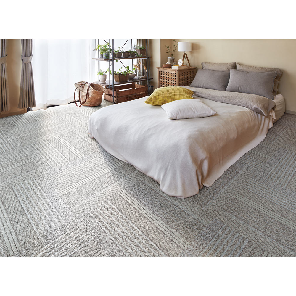 ≪お得な同色64枚組≫ ニット柄タイルマット/タイルカーペット タイルカーペット タイルマット ジョイントマット カーペット ラグ マット H82908