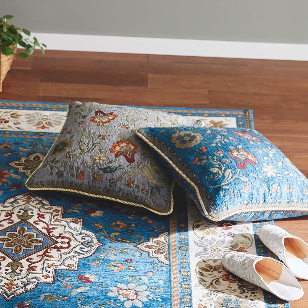 イタリア製ジャカード織クッションカバー〈イスタ〉同色2枚組 カバー類 H82920