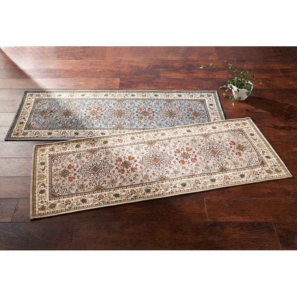 ≪約65×180cm≫ イタリア製ジャカード織マット〈イスタ〉 玄関マット カーペット ラグ マット H82953