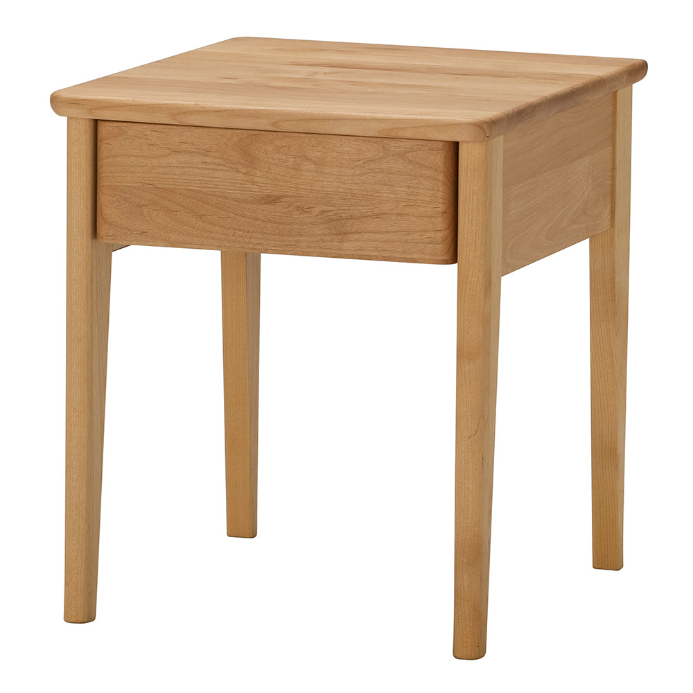 国産アルダー天然木ナイトテーブル サイドテーブル ナイトテーブル テーブル H83104