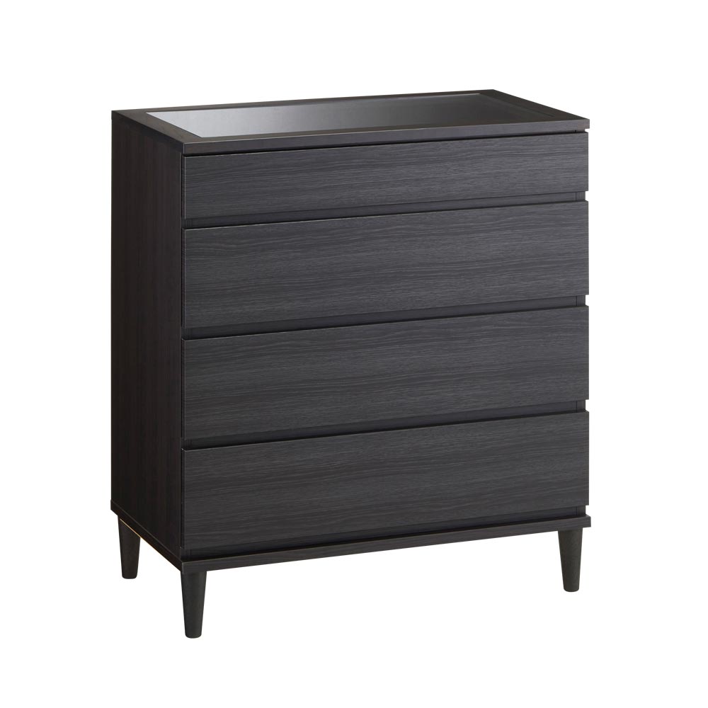 北欧ジュエリー収納付チェスト ハイタイプ 幅80cm・5段(高さ108cm) アクセサリー収納ケース ジュエリーボックス 小物収納 フリーボックス H83334