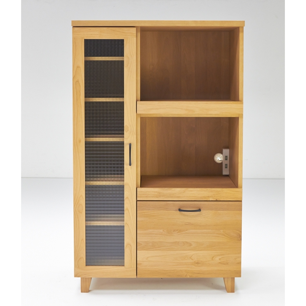 Pippi/ピッピ アルダー材コンパクトキッチン レンジラック 幅80.5cm レンジ台 キッチンラック キッチン収納 H83805