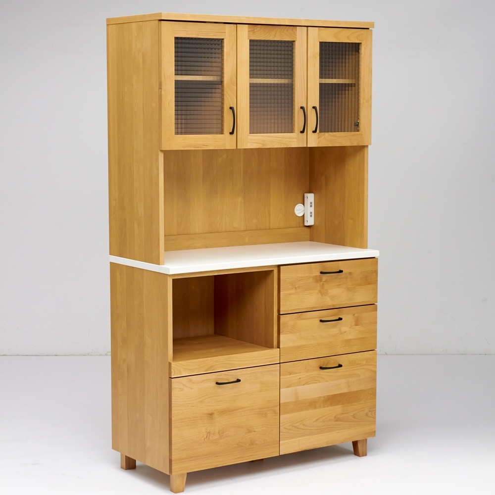 Pippi/ピッピ アルダー材コンパクトキッチン キッチンボード 幅100.5cm キッチンボード キッチン収納 H83808