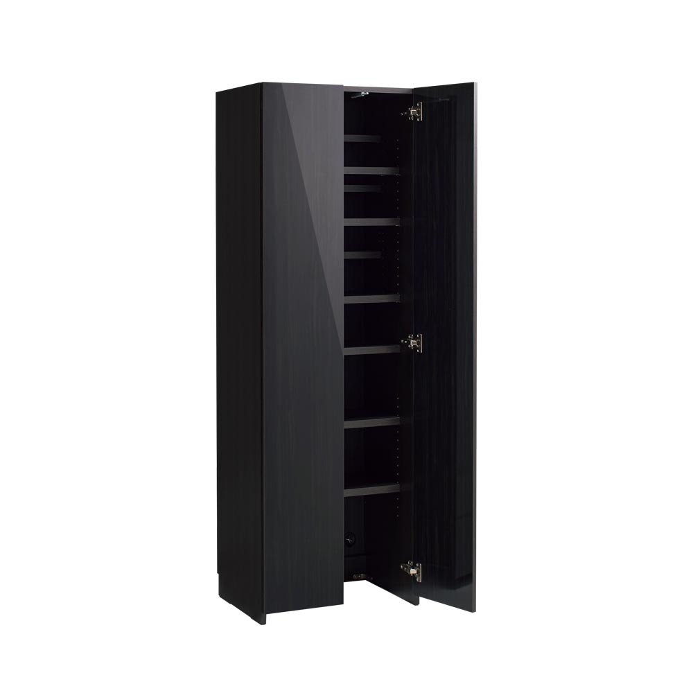 Flene/フレーネ 光沢木目のパントリー 幅55cm奥行56cm キッチンストッカー 隙間収納 キッチン収納 H83860