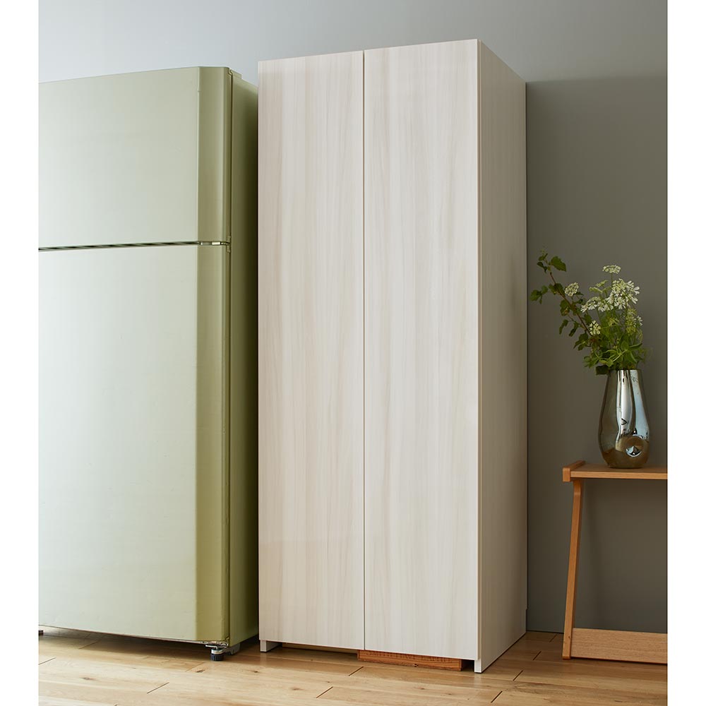 Flene/フレーネ 光沢木目のパントリー 幅70cm奥行44cm キッチンストッカー 隙間収納 キッチン収納 H83865