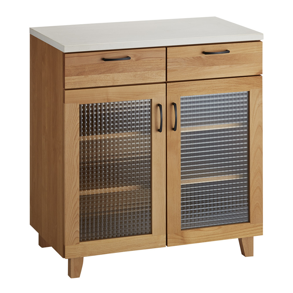 Pippi/ピッピ アルダー材コンパクトキッチン カウンター 幅80.5cm キッチンカウンター キッチン収納 H83885