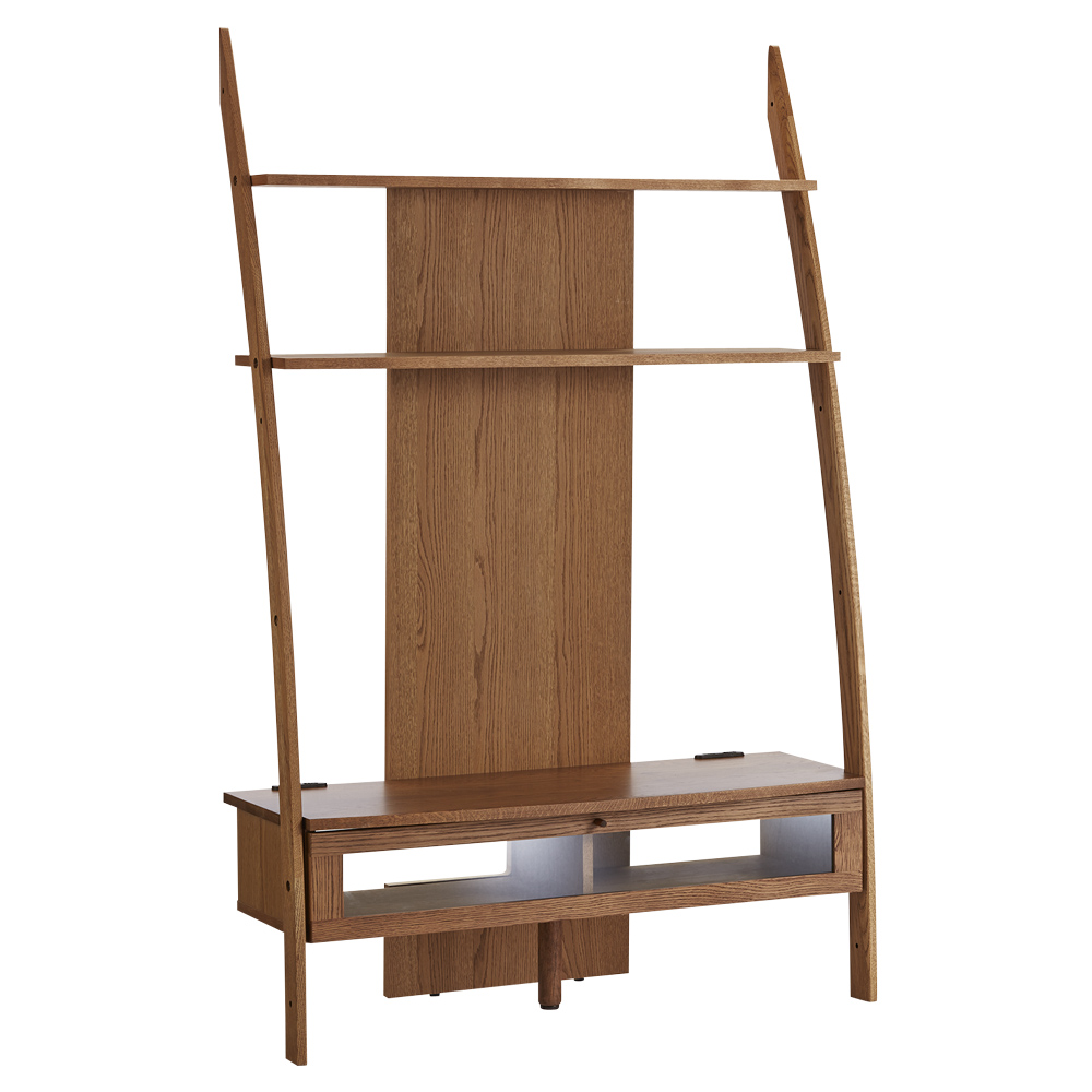 テレビ台 幅115高さ179cm [組立・設置料金込] 【天然木シェルフシリーズ】 壁面収納テレビ台 テレビ台 テレビボード H83938