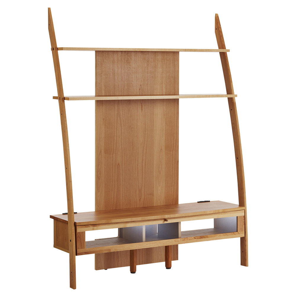 テレビ台 幅135高さ179cm [組立・設置料金込] 【天然木シェルフシリーズ】 壁面収納テレビ台 テレビ台 テレビボード H83939