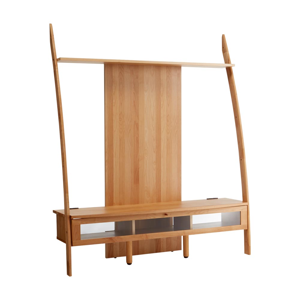 テレビ台 幅150高さ179cm [組立・設置料金込] 【天然木シェルフシリーズ】 壁面収納テレビ台 テレビ台 テレビボード H8399F