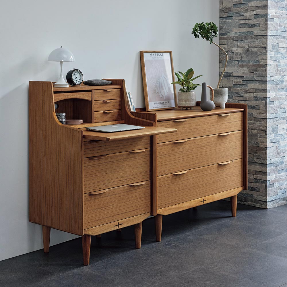 【稀少】徳田家具ライティングビューロー EDDA/エッダ リビングシリーズ ライティングビューロー（机