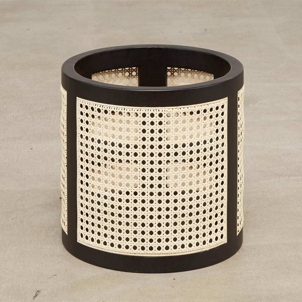 オークとラタンのバスケット M かご収納 小物収納 フリーボックス H84033