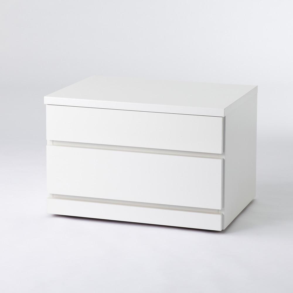 クローゼットチェスト(隠しキャスター付き) 幅60cm・2段 押入れ クローゼット収納 衣類収納 H84107