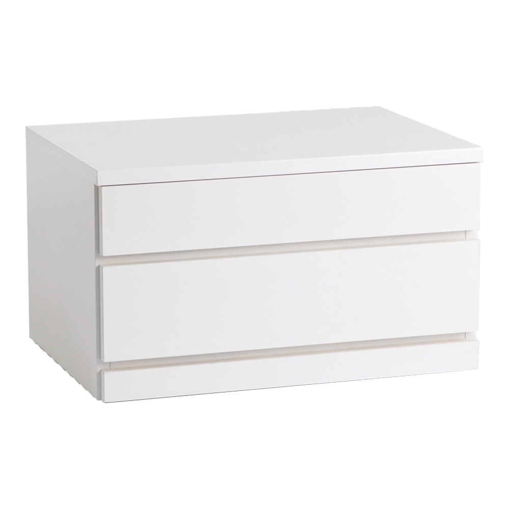 クローゼットチェスト(隠しキャスター付き) 幅75cm・2段 押入れ クローゼット収納 衣類収納 H84108