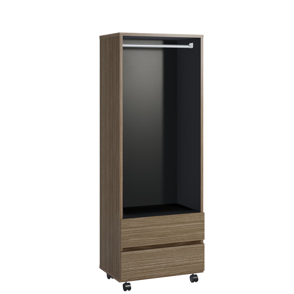 ≪幅60cm≫Gir/ジアー 移動式クローゼット ハンガー&引き出しタイプ ハンガーラック パイプハンガー 衣類収納 H84114