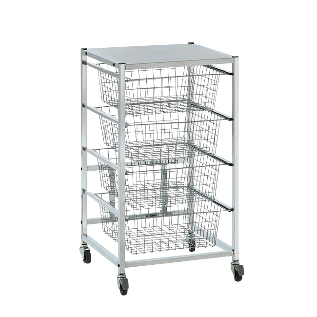 Shinevarie(シャインバリエ) クローゼットシリーズ スライドシャインバスケットラック4段 押入れ クローゼット収納 衣類収納 H84126