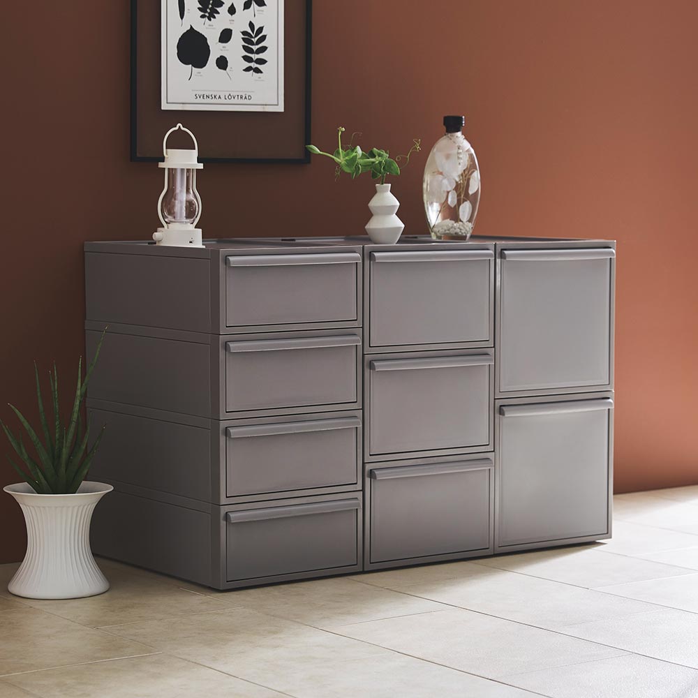 ≪中型3個≫Carre-ism/カレイズム システム衣類収納 収納ボックス 小物収納 フリーボックス H84130