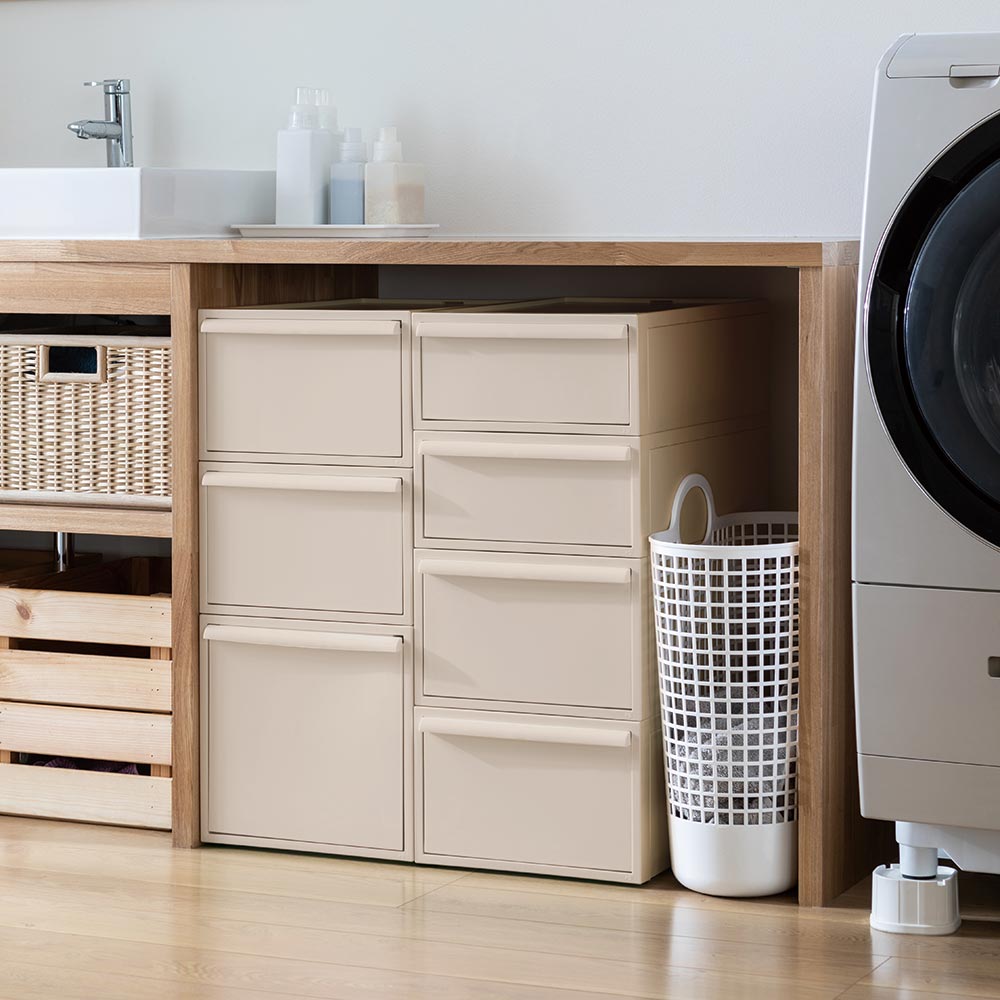 ≪深型2個≫Carre-ism/カレイズム システム衣類収納 収納ボックス 小物収納 フリーボックス H84131