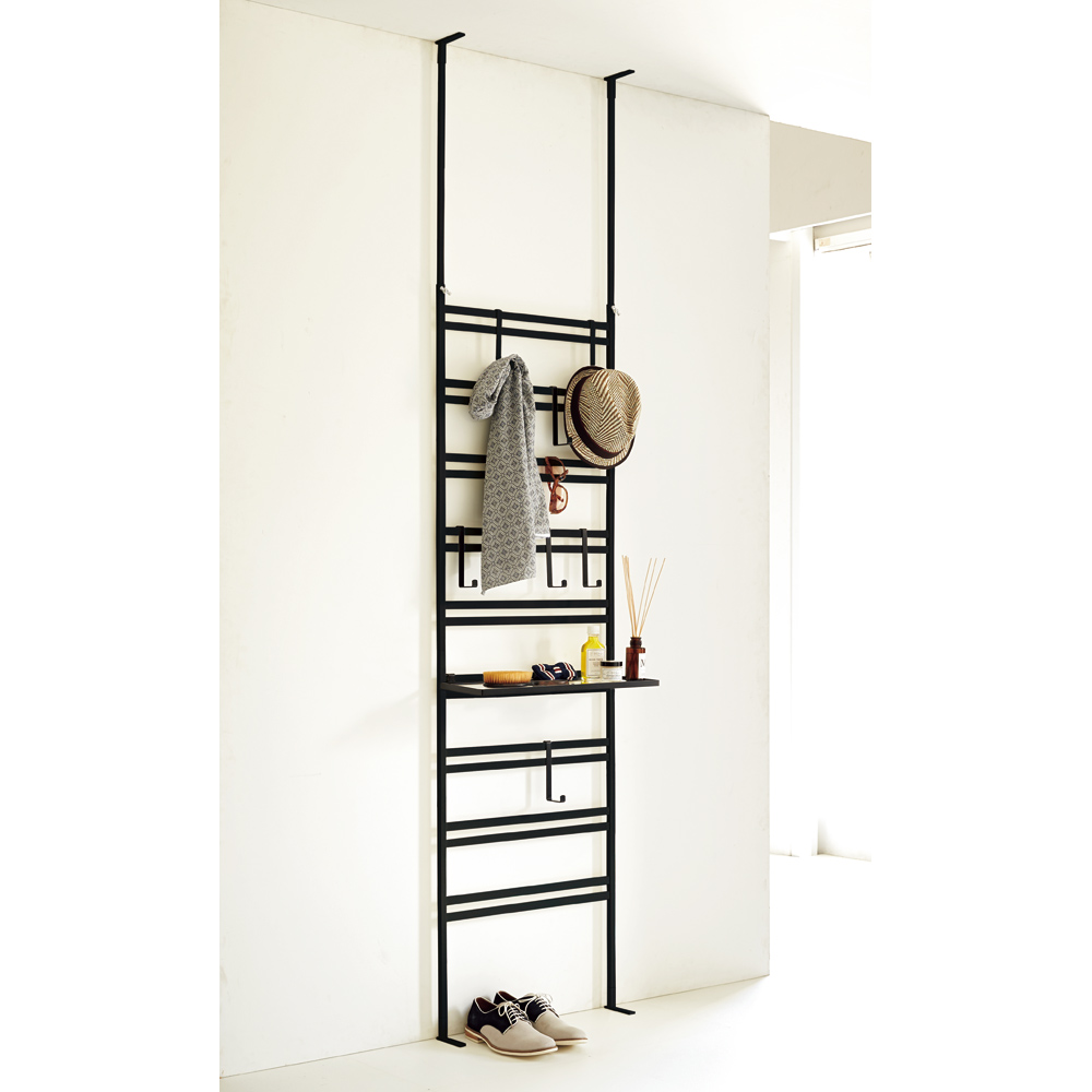 突っ張りダブルラダーパーテーション 幅55cm用 追加棚板1枚 フック2個 パーテーション 間仕切り リビング収納 H84149