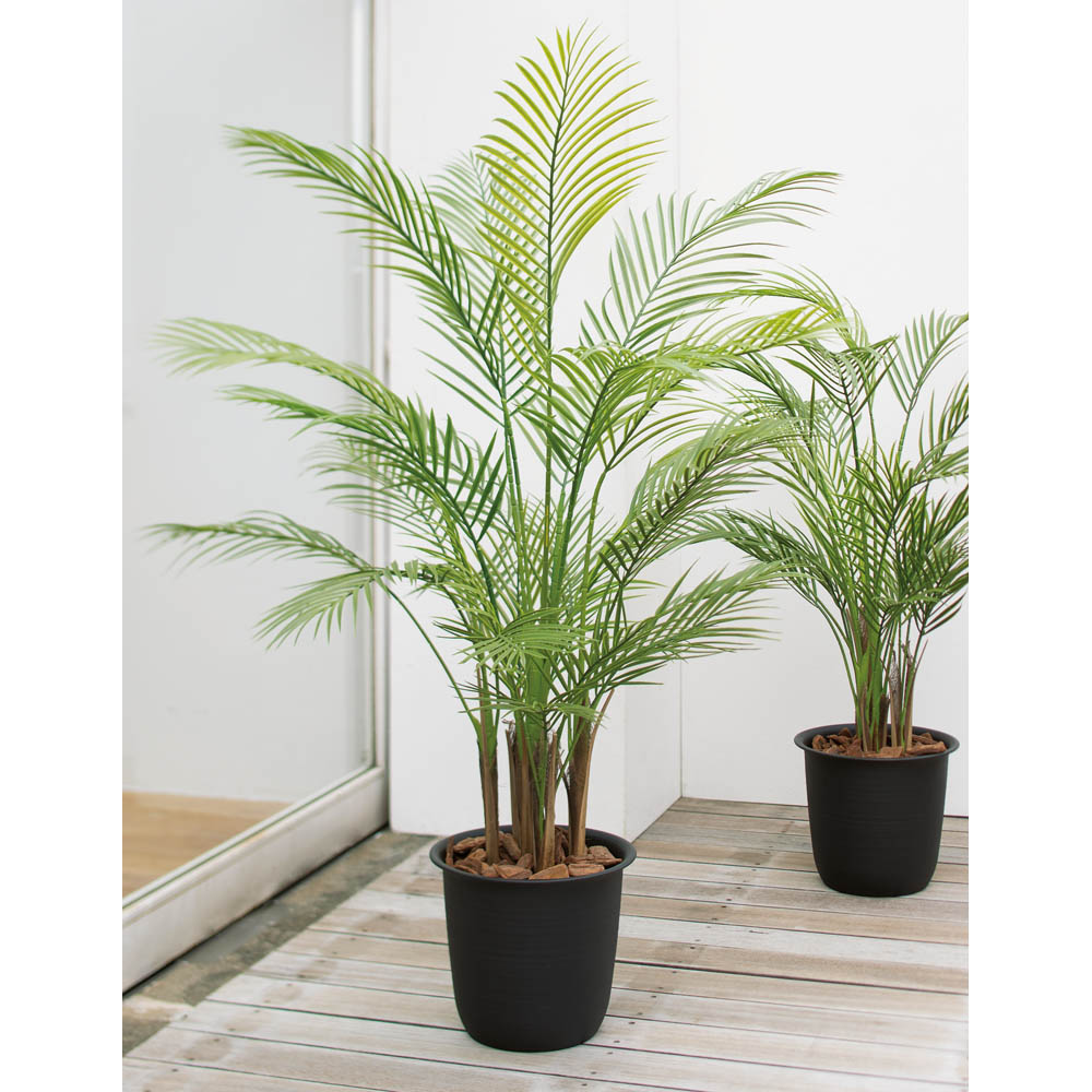 デラックス アレカパーム 210cm (人工観葉植物 インテリア 大型 造花 パーム フェイクグリーン 2.1m) 人工観葉植物 アレカパーム （ポット付き） グリーン 高さ