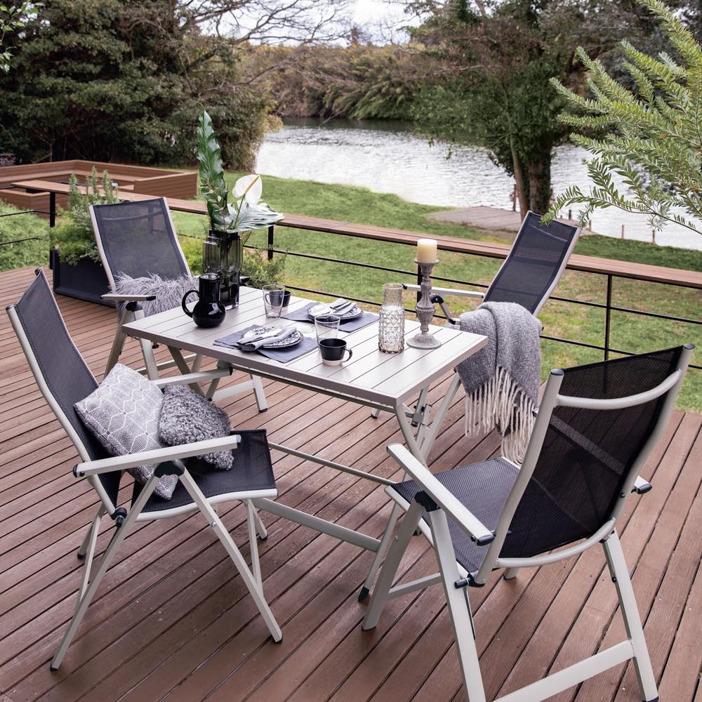 アーバンスタイルファニチャー 長方形 5点セット ガーデンファニチャーセット ガーデンファニチャー H80806