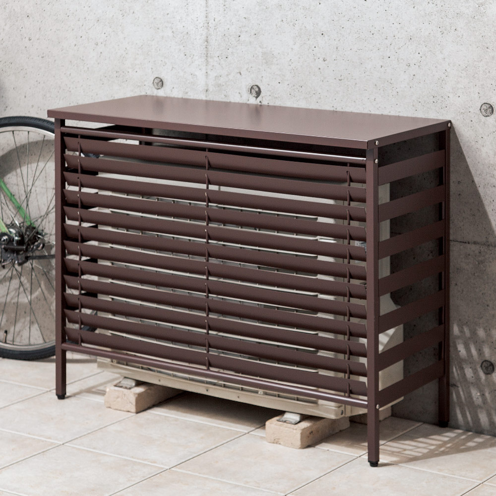 ボンデ鋼板逆ルーバー室外機カバー 1段用 エアコン室外機カバー H808R8