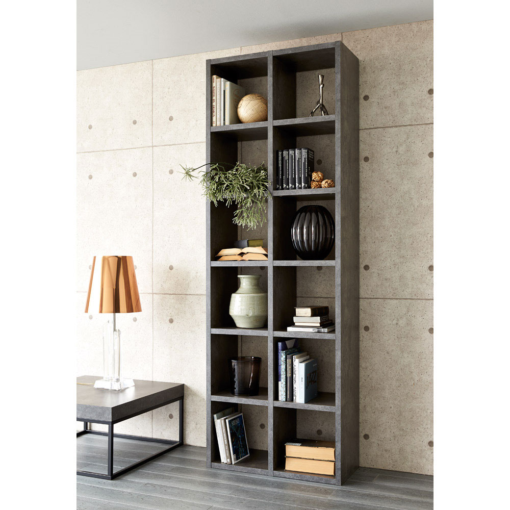 Pombal/ポンバル シェルフ コンクリート 2連セット 高さ224cm ユニットシェルフ リビング収納 H81581