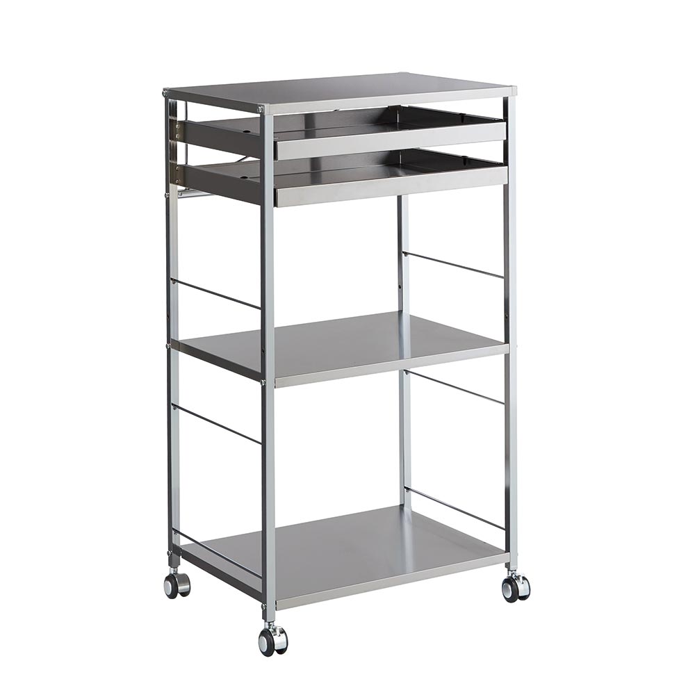 ステンレス作業台ワゴン 引き出し2杯タイプ 幅50cm キッチン 収納カート キッチン収納 H82221