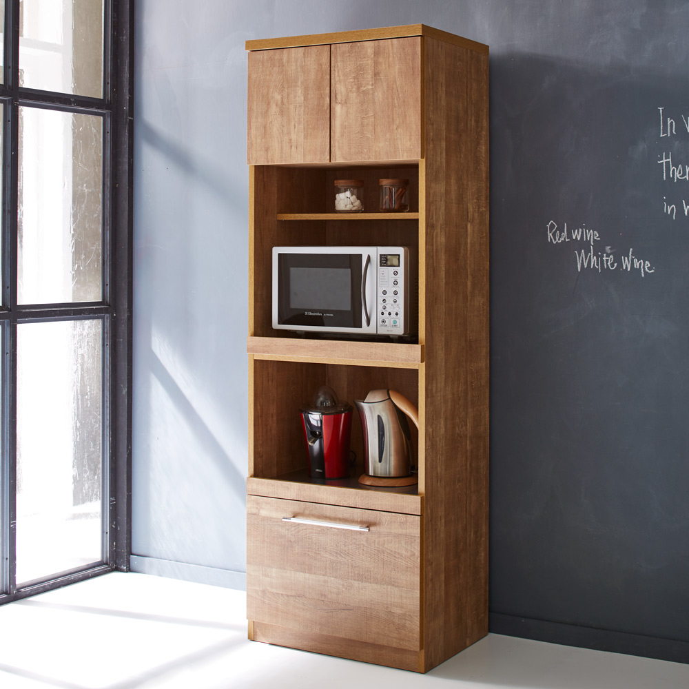 Cretty/クレッティ ステンレス天板 ナチュラルモダンキッチン収納 レンジ台ハイ レンジ台 キッチンラック キッチン収納 H82406