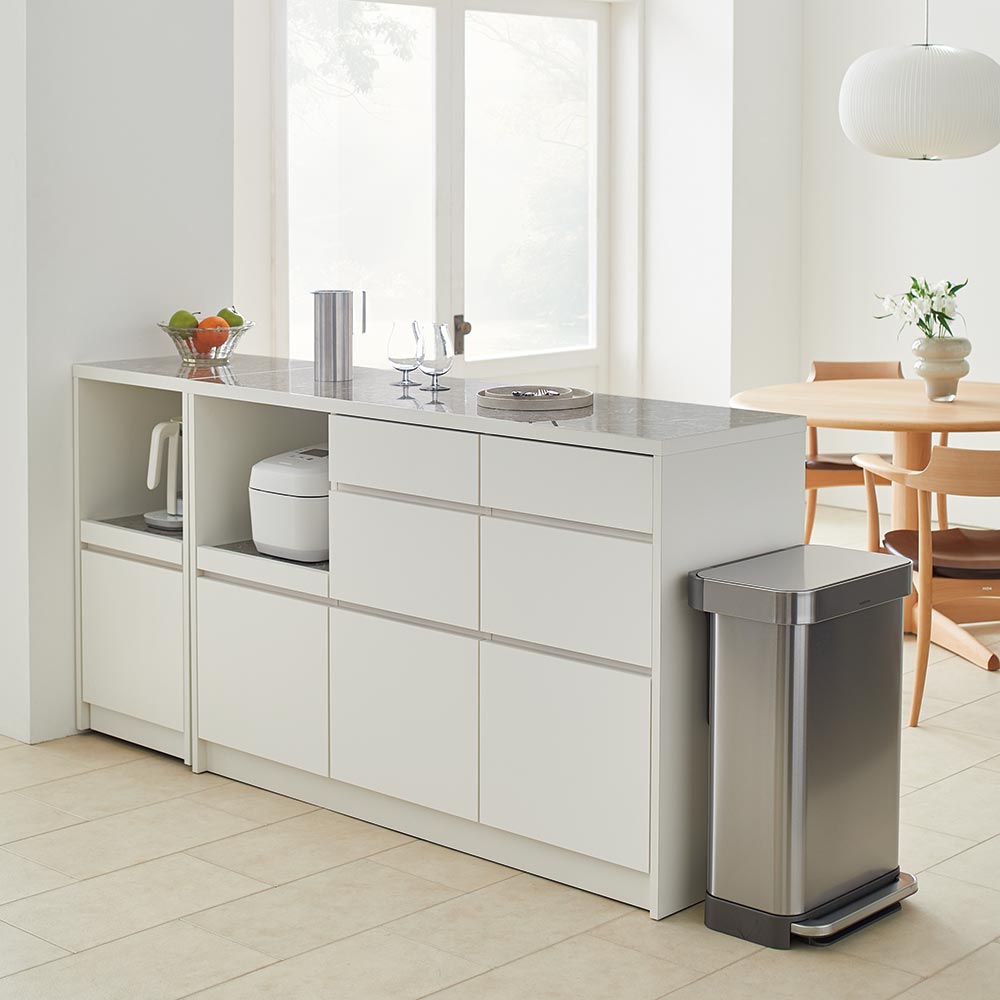 Granite/グラニト アイランド間仕切りキッチンカウンター幅140cm 家電収納付き キッチンカウンター キッチン収納 H82445