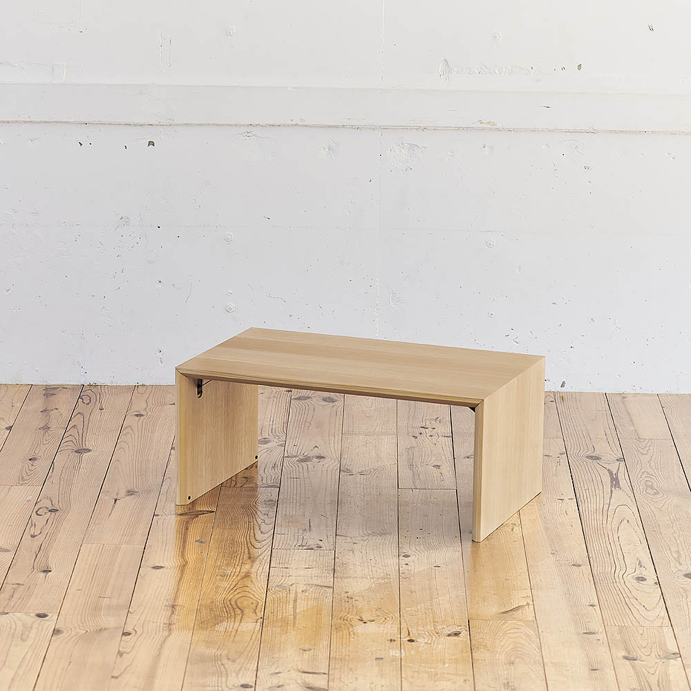 【国産】Slim すっきり折りたたみ可能なデスク 幅75cm ロー 机 H84026