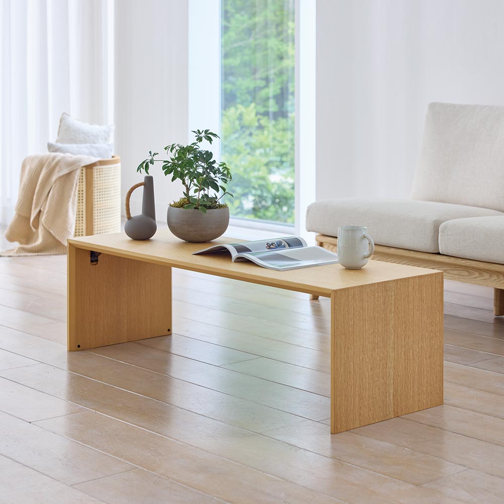 【国産】Slim すっきり折りたたみ可能なテーブル 幅105cm 折りたたみテーブル テーブル H84027