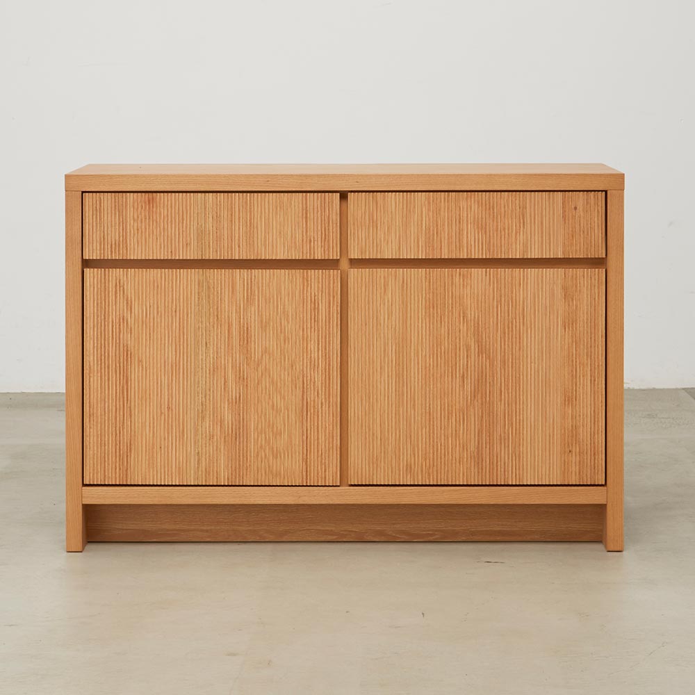 ウェーブカット シリーズ サイドキャビネット 幅105cm キャビネット リビングボード リビング収納 H90149