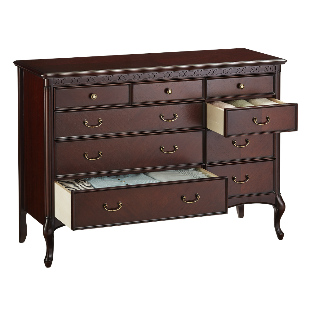 エレガントクラシックシリーズ チェスト・リビングチェスト 幅120cm高さ85cm リビング リビング収納 H90817