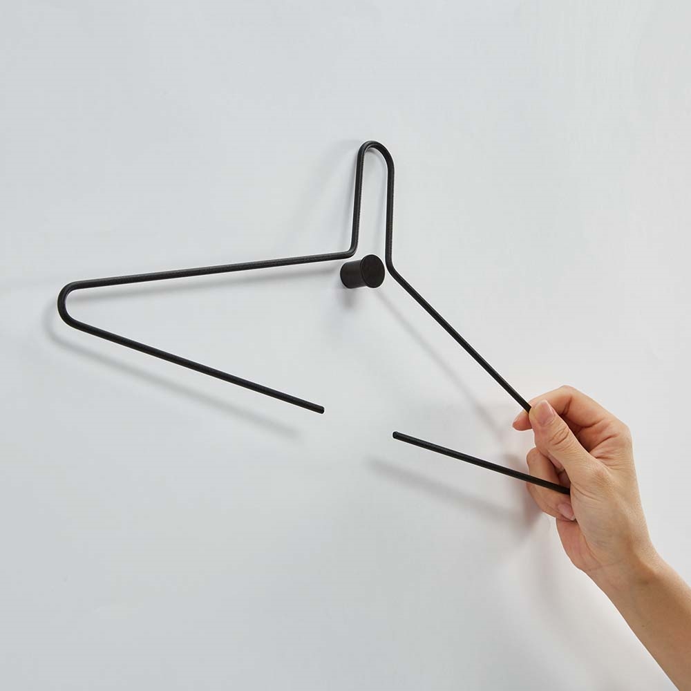 KUROSHIRO/クロシロシリーズ ハンガー 2個＋フック 衣類ハンガー スカート スラックスハンガー 衣類収納 H91009