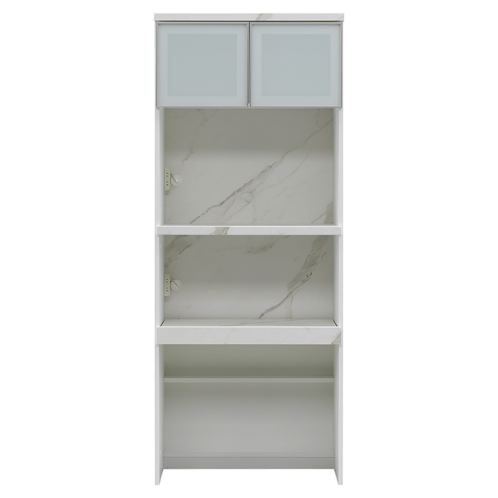 Nocas/ノクアス ガラス扉のモダンなボード レンジボード 幅80cm キッチンボード キッチン収納 H91822