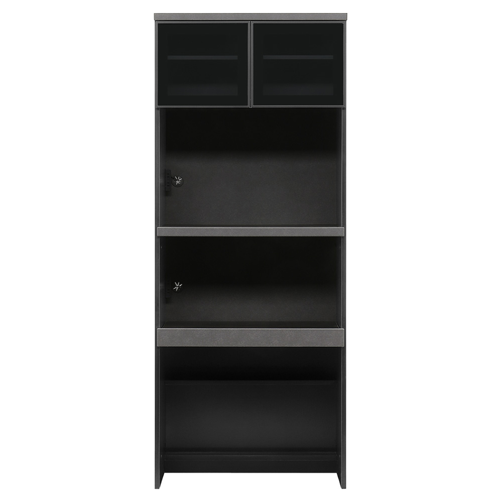 Nocas/ノクアス ガラス扉のモダンなボード レンジボード 幅80cm キッチンボード キッチン収納 H91822