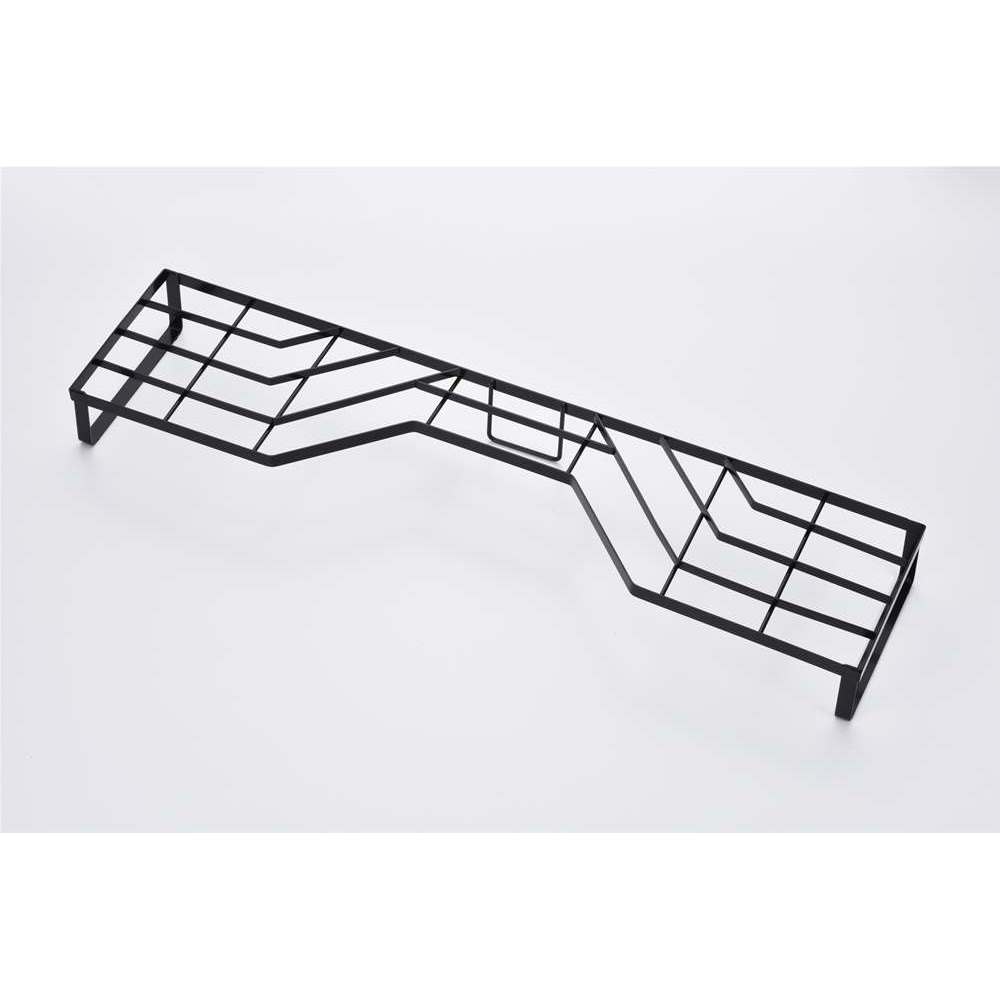 ≪幅79.5cm≫ 頑丈ブラックコンロ奥ラック コンロ周り収納 キッチン用品収納 H91876