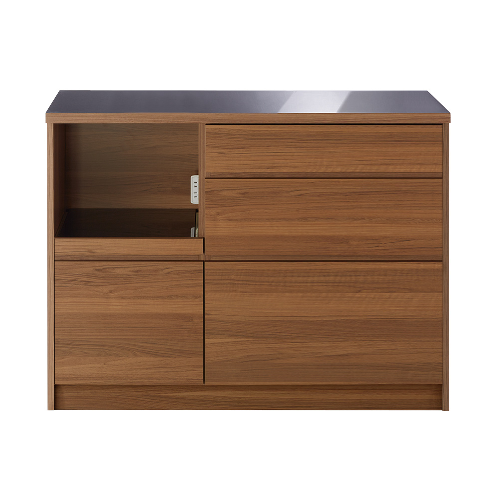 Granite/グラニト アイランド間仕切りキッチンカウンター幅120cm 家電収納付き キッチンカウンター キッチン収納 H91922