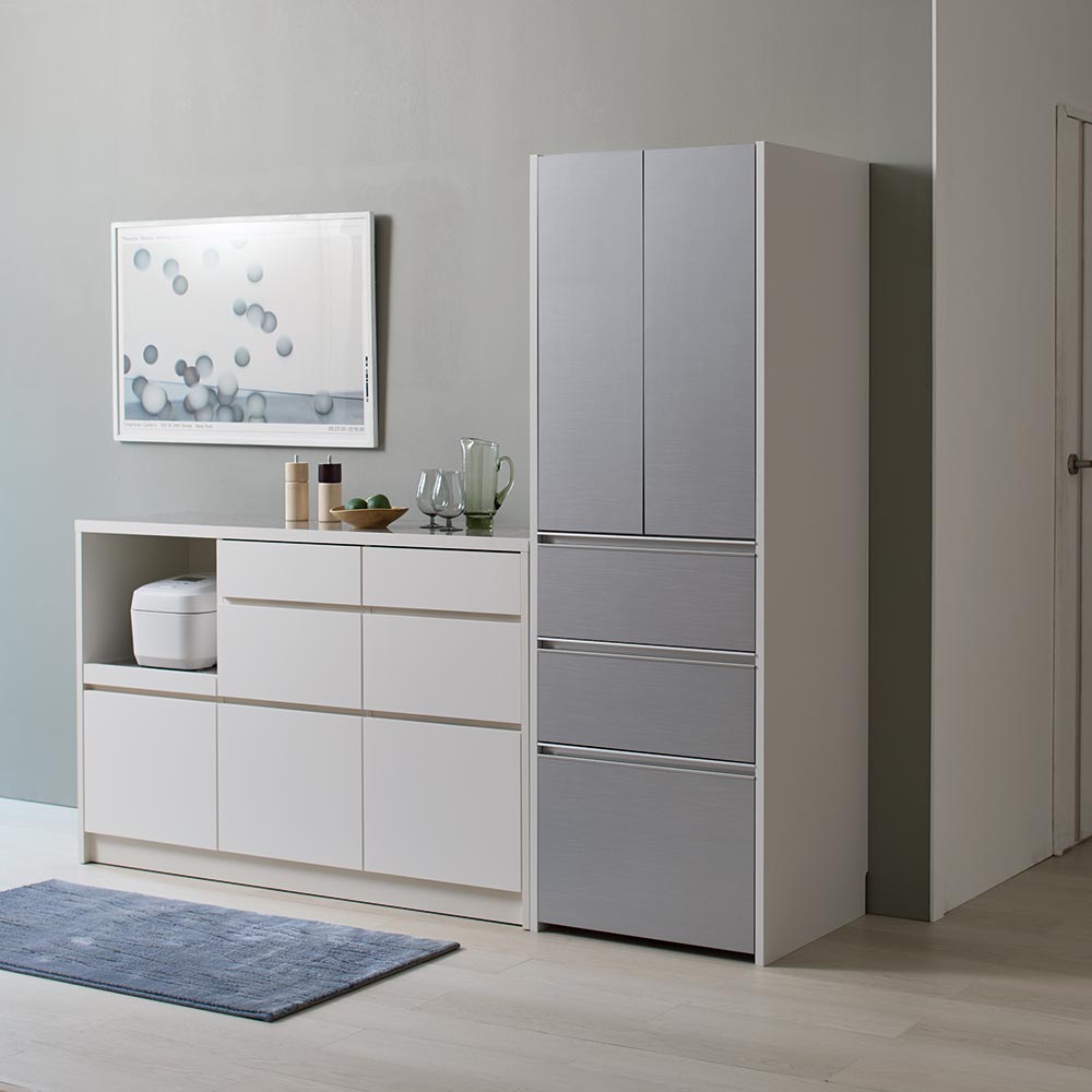 Ymir/ユミル 隠せるストッカー 幅70cm奥行45cm高さ178cm キッチンストッカー 隙間収納 キッチン収納 H92004