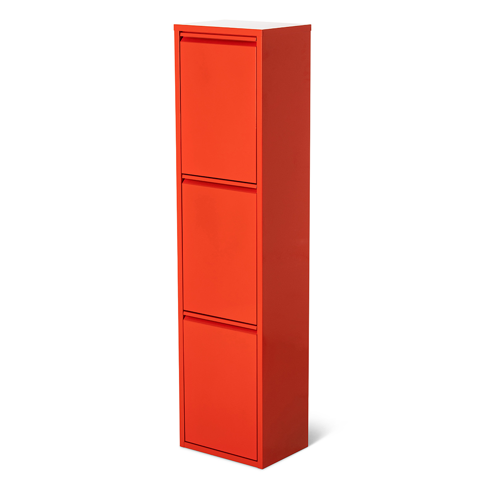 DOTTUS/ドッタス ダストボックス3段（3分別ゴミ箱）幅34cm奥行25cm高さ136cm（レッド） キッチン 分別 ダストボックス H92025