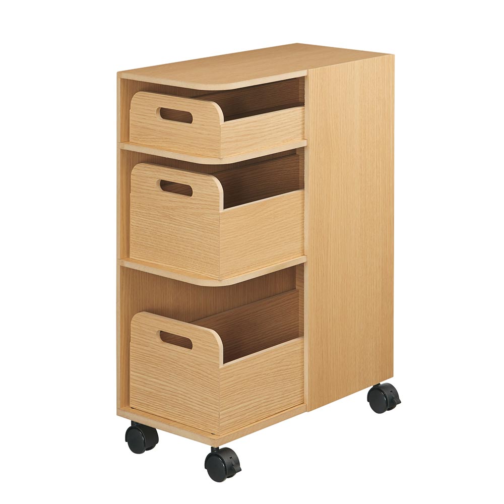 収納マルチワゴン 3段スリムタイプ キッチン 収納カート キッチン収納 H92033