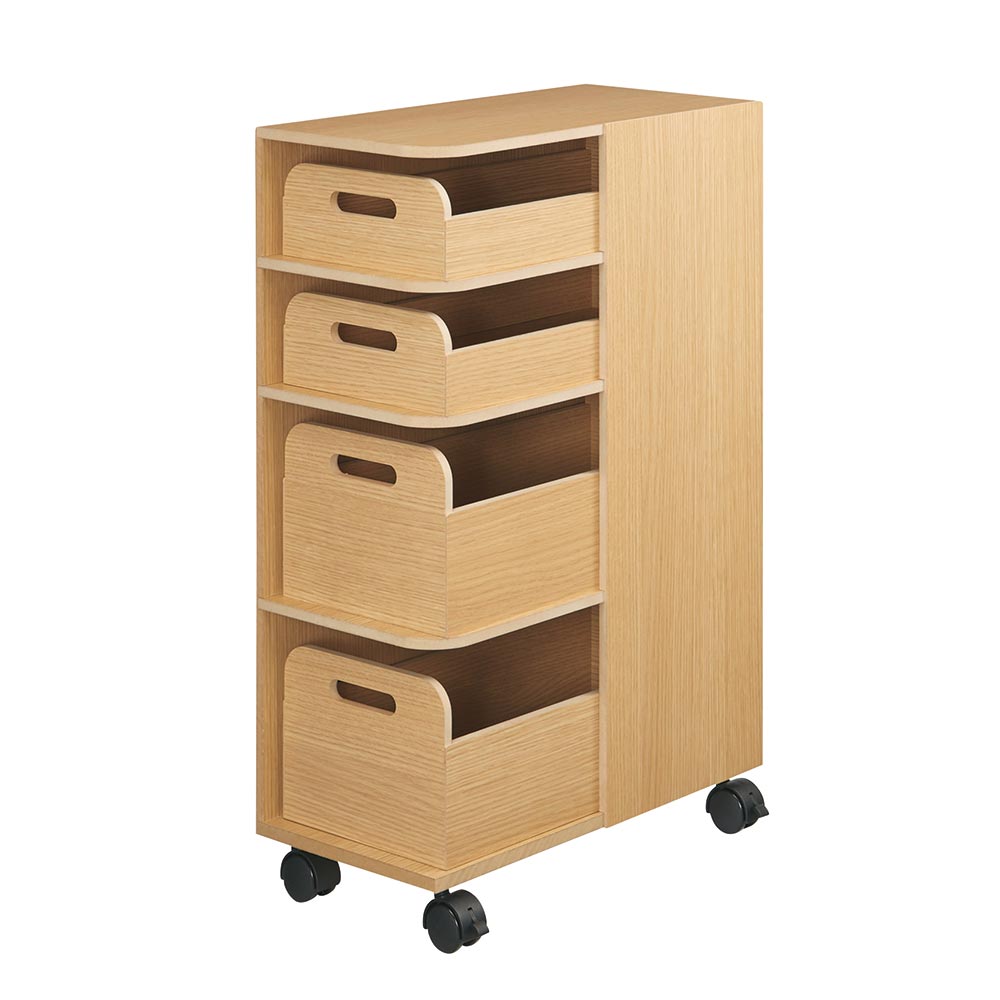 収納マルチワゴン 4段スリムタイプ キッチン 収納カート キッチン収納 H92034