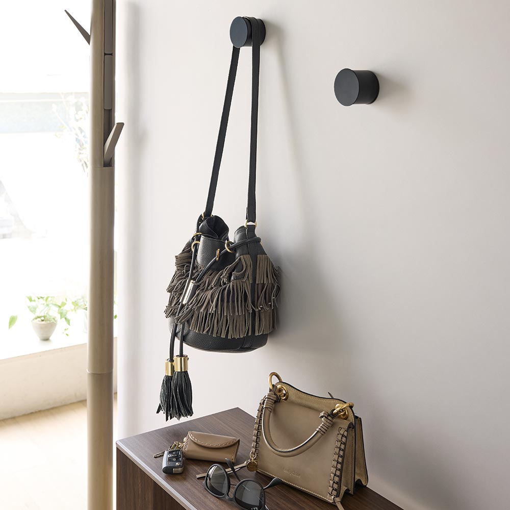 ≪お得な同色2個組≫ ピンで留められる 壁掛けバッグフック 玄関周り雑貨 下駄箱 玄関収納 H92508