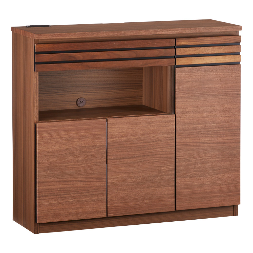 Remonte/ルモンテ 格子薄型ルーター収納 幅90cm キャビネット リビングボード リビング収納 H93512