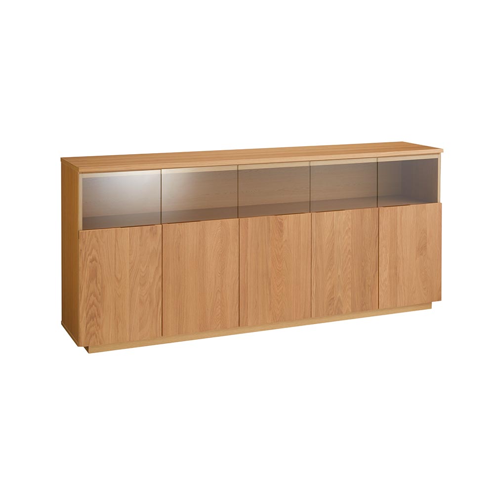 【開梱・設置料金込み】LEDライト付きサイドボードシリーズ LEDサイドボード 幅200cm キャビネット リビングボード リビング収納 H93622