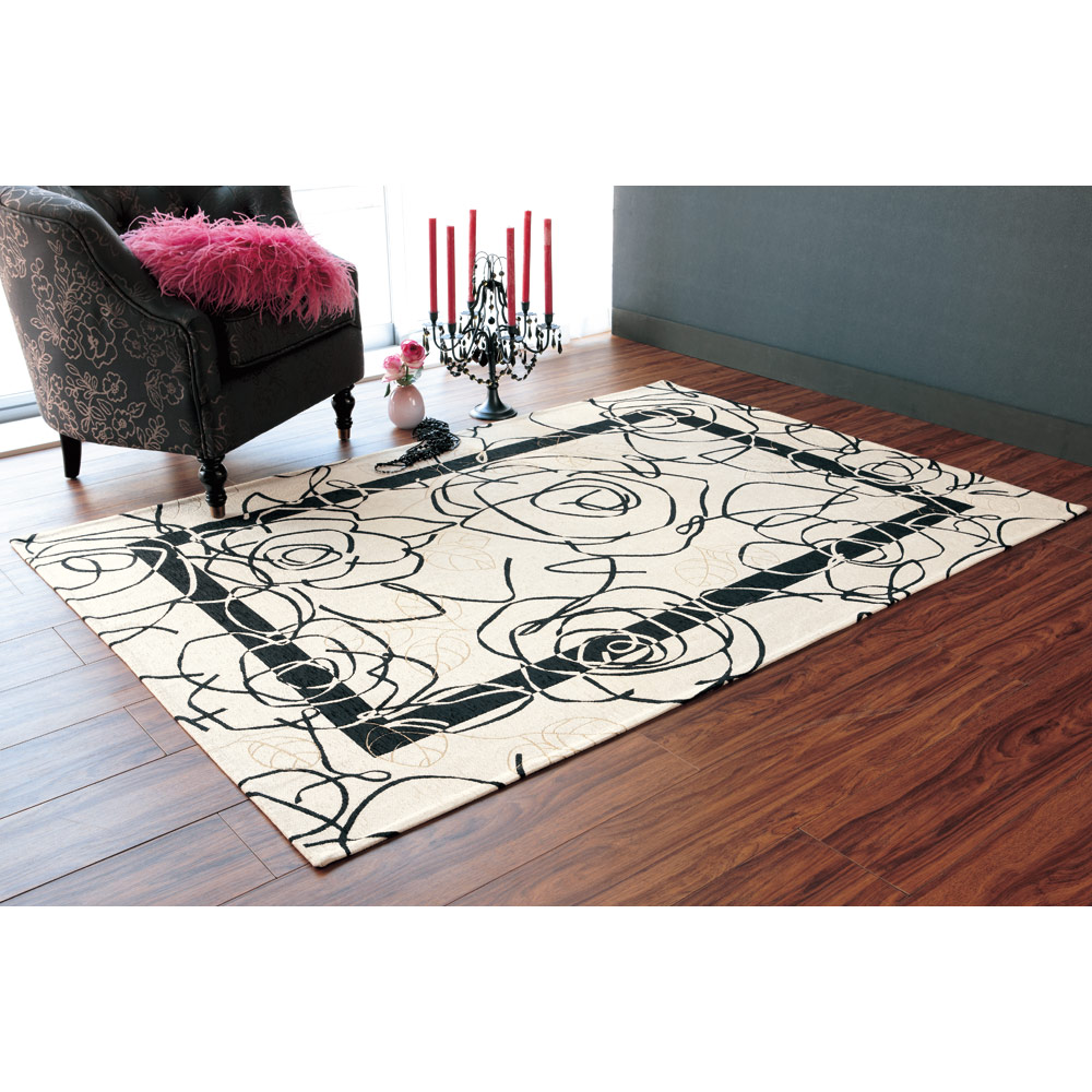 イタリア製 Camelia カメリア ゴブラン織キッチンマット 約65cm×270cm キッチンマット カーペット ラグ マット H94954