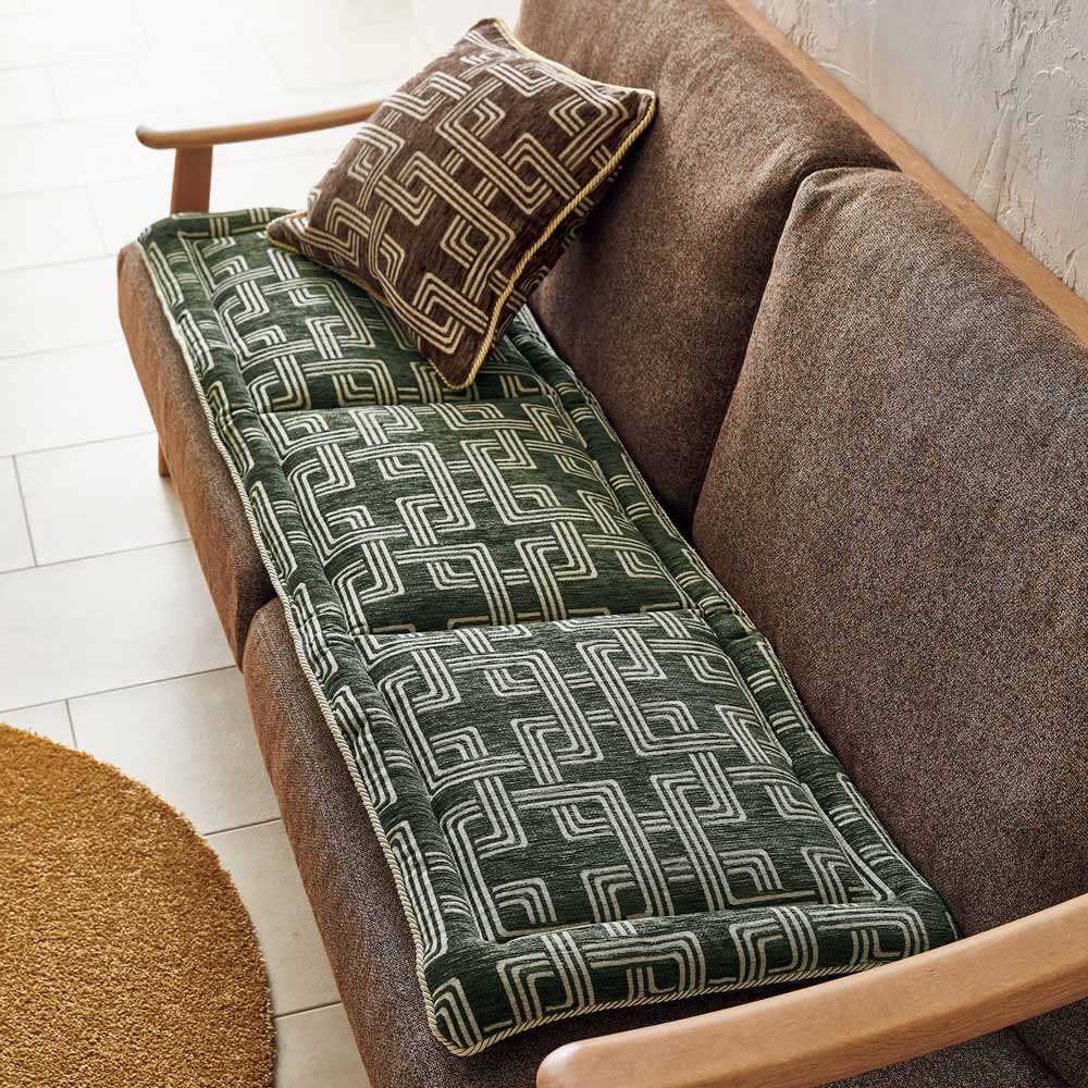 ≪約48×150cm≫ イタリア製マルチクロス Rita/リタ シートクッション 椅子 カバー類 H95011