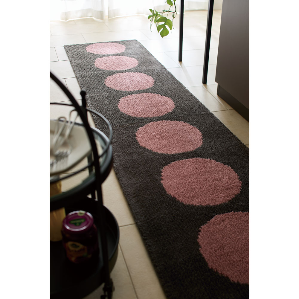 ≪約50cm×120cm≫抗菌防臭加工ドット柄 キッチンマット  キッチンマット カーペット ラグ マット H95022